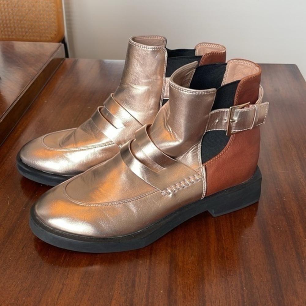 🧊 free people vegan penny loafer Chelsea boot